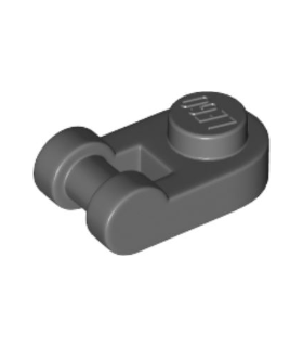 Dark Bluish Gray Plate, Round 1 x 1 with Bar Handle