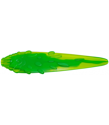 Trans-Bright Green Flame / Vapor Trail with Axle Hole and Ovals with Marbled Bright Green Pattern