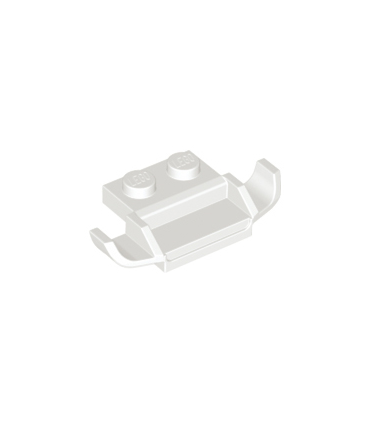 White Plate, Modified 1 x 2 with Racers Car Grille