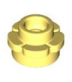 Bright Light Yellow Plate, Round 1 x 1 with Flower Edge (5 Petals)