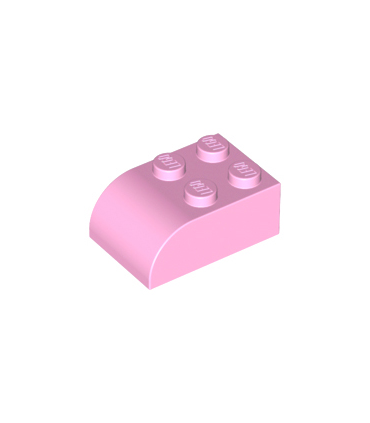 Bright Pink Slope, Curved 3 x 2 with 4 Studs