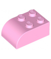 Bright Pink Slope, Curved 3 x 2 with 4 Studs