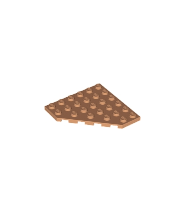 Medium Nougat Wedge, Plate 6 x 6 Cut Corner