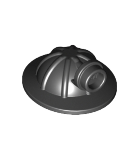 Black Minifigure, Headgear Helmet Mining with Head Lamp