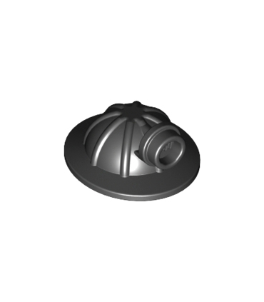 Black Minifigure, Headgear Helmet Mining with Head Lamp