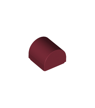 Dark Red Slope, Curved 1 x 1 x 2/3 Double