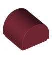 Dark Red Slope, Curved 1 x 1 x 2/3 Double