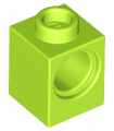 Lime Technic, Brick 1 x 1 with Hole