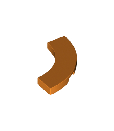 Orange Tile, Round Corner 3 x 3 Macaroni