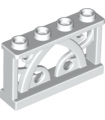 White Fence 1 x 4 x 2 Ornamental with 4 Studs