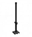 Black Boat Mast 2 x 2 x 9 2/3 Bar with Slot on Top and 2 Finger Hinge on Two Sides
