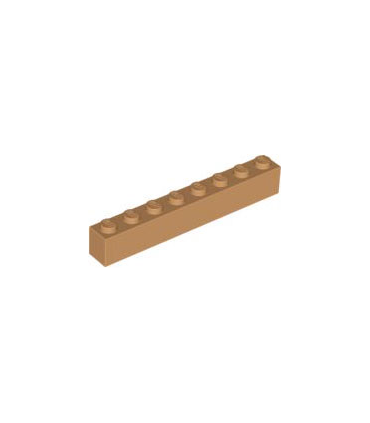 Medium Nougat Brick 1 x 8