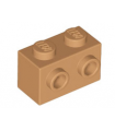 Medium Nougat Brick, Modified 1 x 2 with Studs on 1 Side