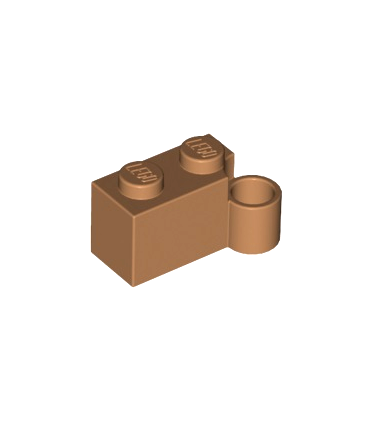 Medium Nougat Hinge Brick 1 x 4 Swivel Base