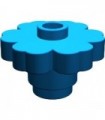 Blue Plant Flower 2 x 2 Rounded - Open Stud