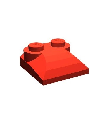 Red Brick, Modified 2 x 2 x 2/3 Two Studs, Curved Slope End