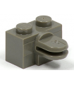 Dark Gray Arm Holder Brick 1 x 2 with 2 Horizontal Fingers