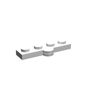 White Hinge Plate 1 x 4 Swivel Top / Base Complete Assembly
