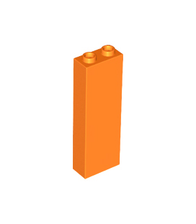 Orange Brick 1 x 2 x 5 - Blocked Open Studs or Hollow Studs