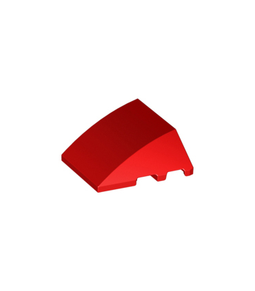 Red Wedge 4 x 3 Triple Curved No Studs
