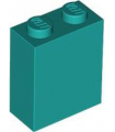 Dark Turquoise Brick 1 x 2 x 2 with Inside Stud Holder