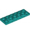 Dark Turquoise Plate, Modified 2 x 6 x 2/3 with 4 Studs on Side