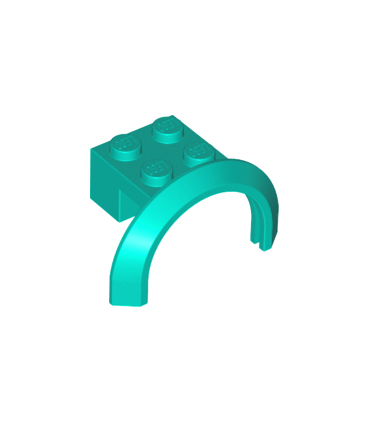 Dark Turquoise Vehicle, Mudguard 4 x 2 1/2 x 1 2/3 with Arch Round
