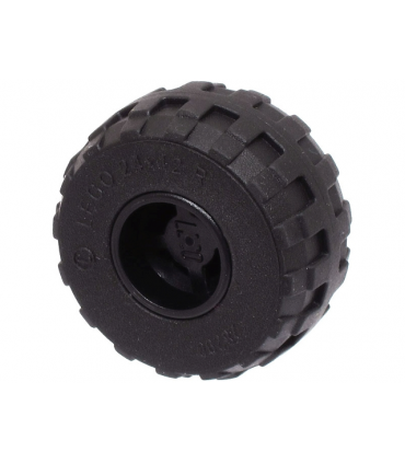 Black Wheel 11mm D. x 12mm, Hole Notched for Wheels Holder Pin with Black Tire 24 x 12 R Balloon (6014b / 56890)