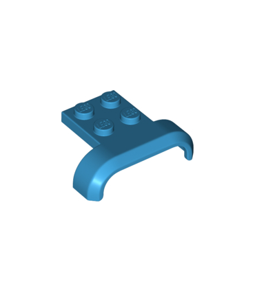 Dark Azure Vehicle, Mudguard 4 x 3 x 1 with Arch Curved