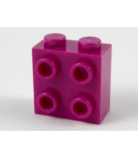 Magenta Brick, Modified 1 x 2 x 1 2/3 with Studs on Side