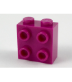 Magenta Brick, Modified 1 x 2 x 1 2/3 with Studs on Side