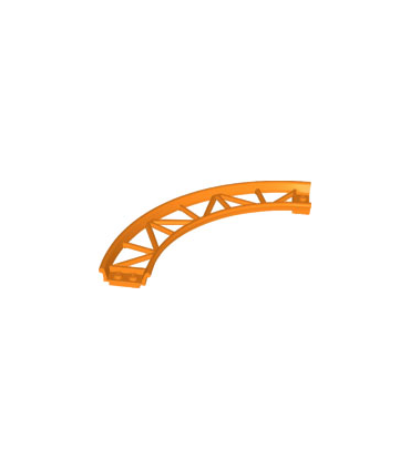 Orange Train, Track Roller Coaster Curve, 90 degrees