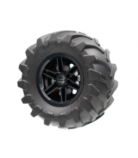 Black Wheel 30.4mm D. x 20mm with No Pin Holes and Reinforced Rim with Black Tire 56 x 26 Tractor (56145 / 70695)