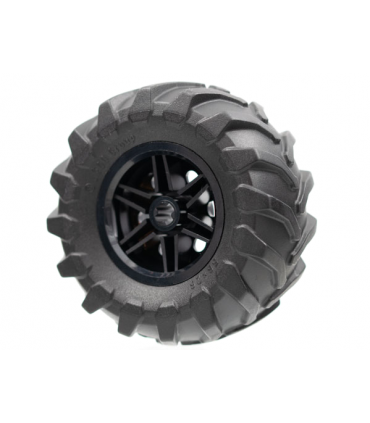 Black Wheel 30.4mm D. x 20mm with No Pin Holes and Reinforced Rim with Black Tire 56 x 26 Tractor (56145 / 70695)