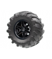 Black Wheel 30.4mm D. x 20mm with No Pin Holes and Reinforced Rim with Black Tire 56 x 26 Tractor (56145 / 70695)