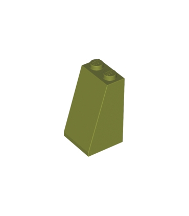 Olive Green Slope 75 2 x 2 x 3 - Solid Studs