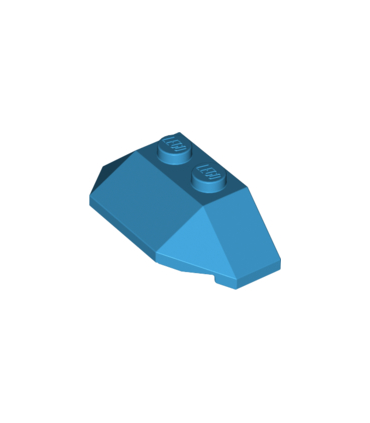 Dark Azure Wedge 2 x 4 Triple