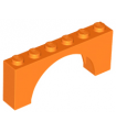 Orange Arch 1 x 6 x 2 - Medium Thick Top without Reinforced Underside