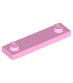 Bright Pink Plate, Modified 1 x 4 with 2 Studs with Groove