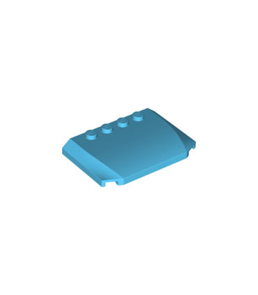 Medium Azure Wedge 4 x 6 x 2/3 Triple Curved