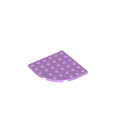 Medium Lavender Plate, Round Corner 6 x 6