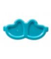 Medium Azure Minifigure, Utensil Trolls Glasses, Angled Hearts with Pin