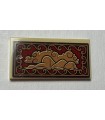 Tan Tile 2 x 4 with Cloud, Island and Wave Pattern (Sticker) - Set 41149