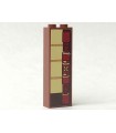 Reddish Brown Brick 1 x 2 x 5 with Wooden Pole with Carvings and Tan Areas Pattern Model Right Side (Sticker) - Set 41149