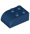 Dark Blue Slope, Curved 3 x 2 with 4 Studs
