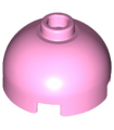 Bright Pink Brick, Round 2 x 2 Dome Top with Bottom Axle Holder - Hollow Stud