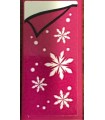 Magenta Tile 2 x 4 with Magenta Bedspread with Snowflakes and Corner Pulled Back Pattern (Sticker) - Set 41323