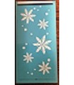 Medium Azure Tile 2 x 4 with Medium Azure Bedspread with Snowflakes Pattern (Sticker) - Set 41323