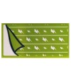 Lime Tile 2 x 4 with Lime Blanket with White Lines and Lightning Bolts Pattern (Sticker) - Sets 41340 / 41381