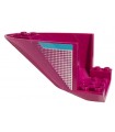 Magenta Aircraft Fuselage Aft Curved Bottom 6 x 10 with Medium Azure Stripe and White Fading Dots Pattern Left Side (Sticker)